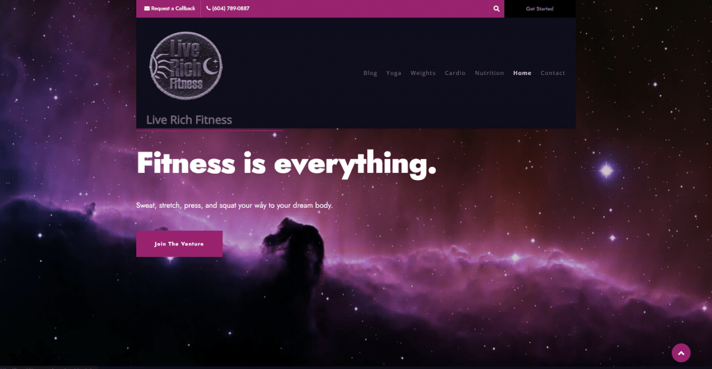 Live Rich Fitness Website