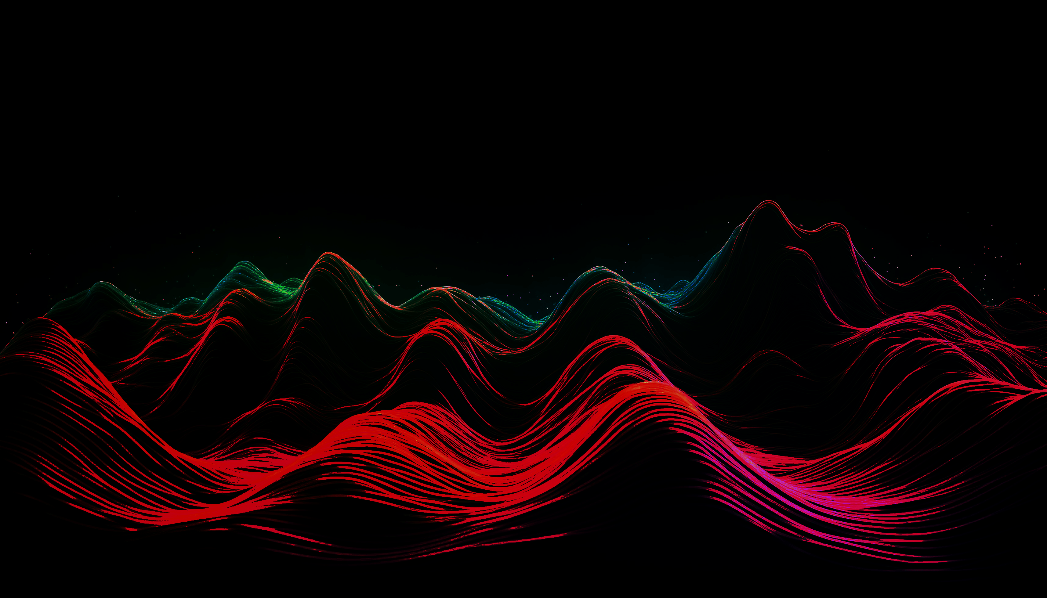 Image of red electric waves.