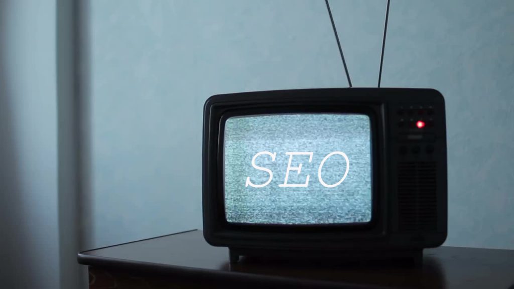 SEO on old TV screen